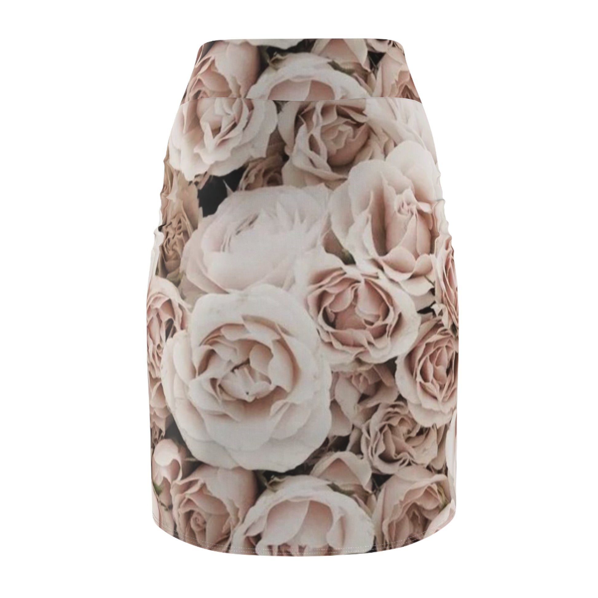 Light Pink Floral Pencil Skirt – Soft & Sweet