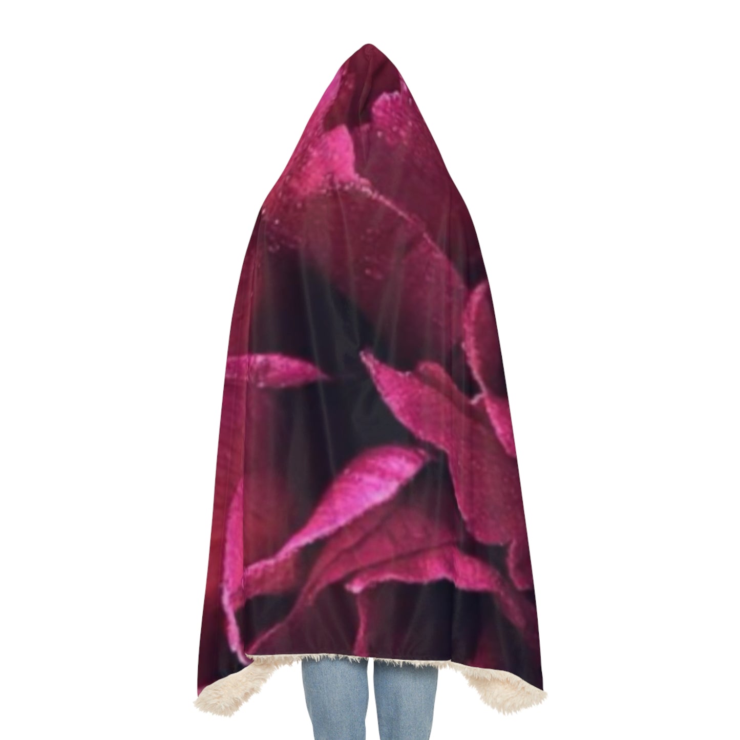 Magenta Floral Hood Blanket