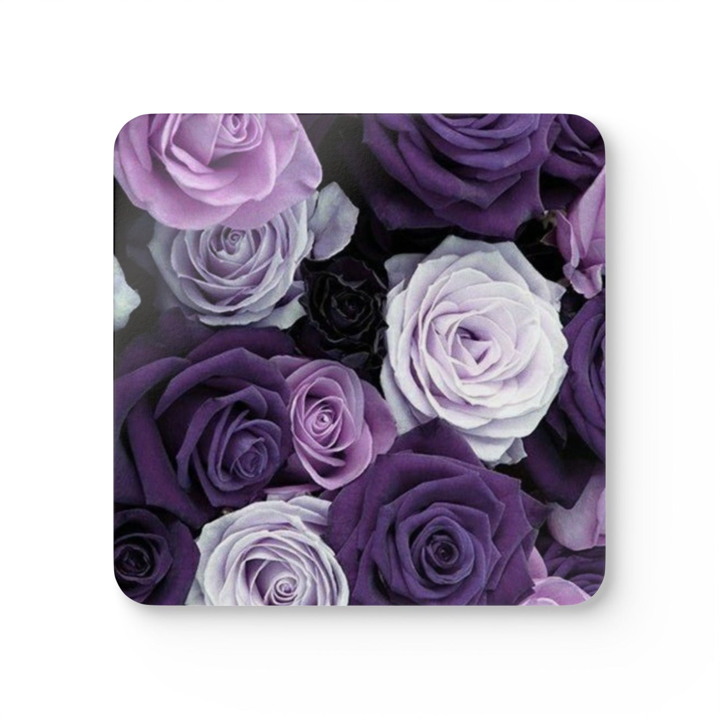 Purple Roses Coaster Set