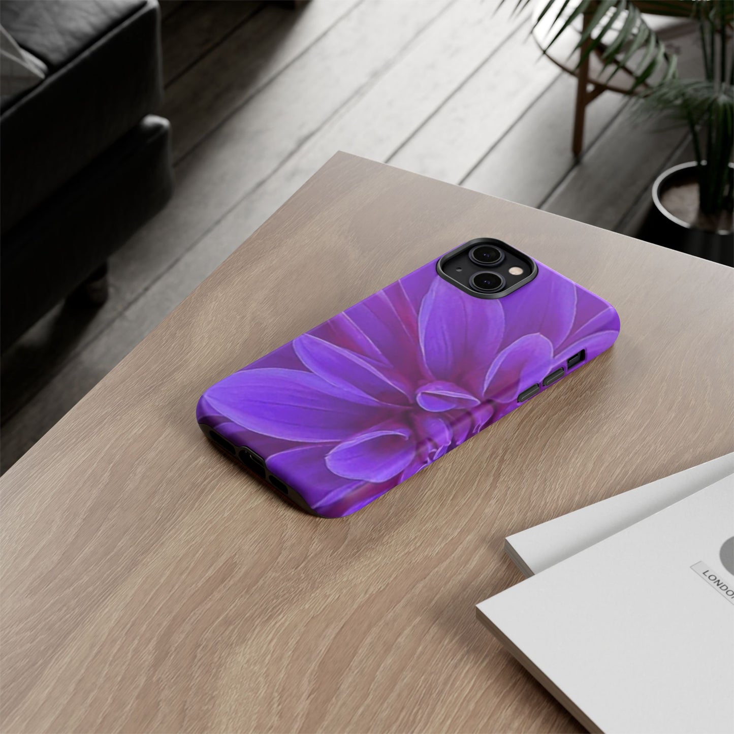 Purple Dahlia Tough Phone Case