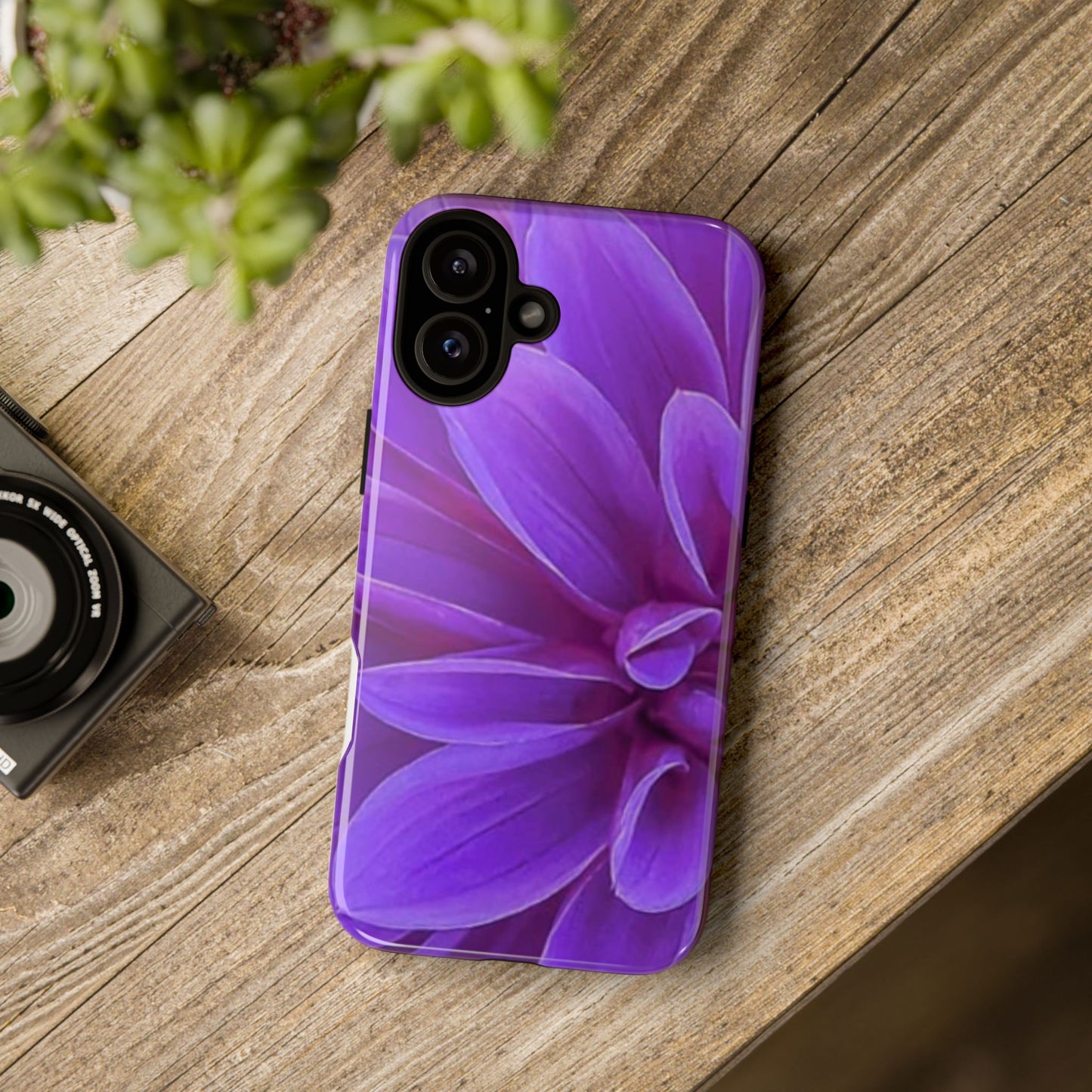 Purple Dahlia Tough Phone Case