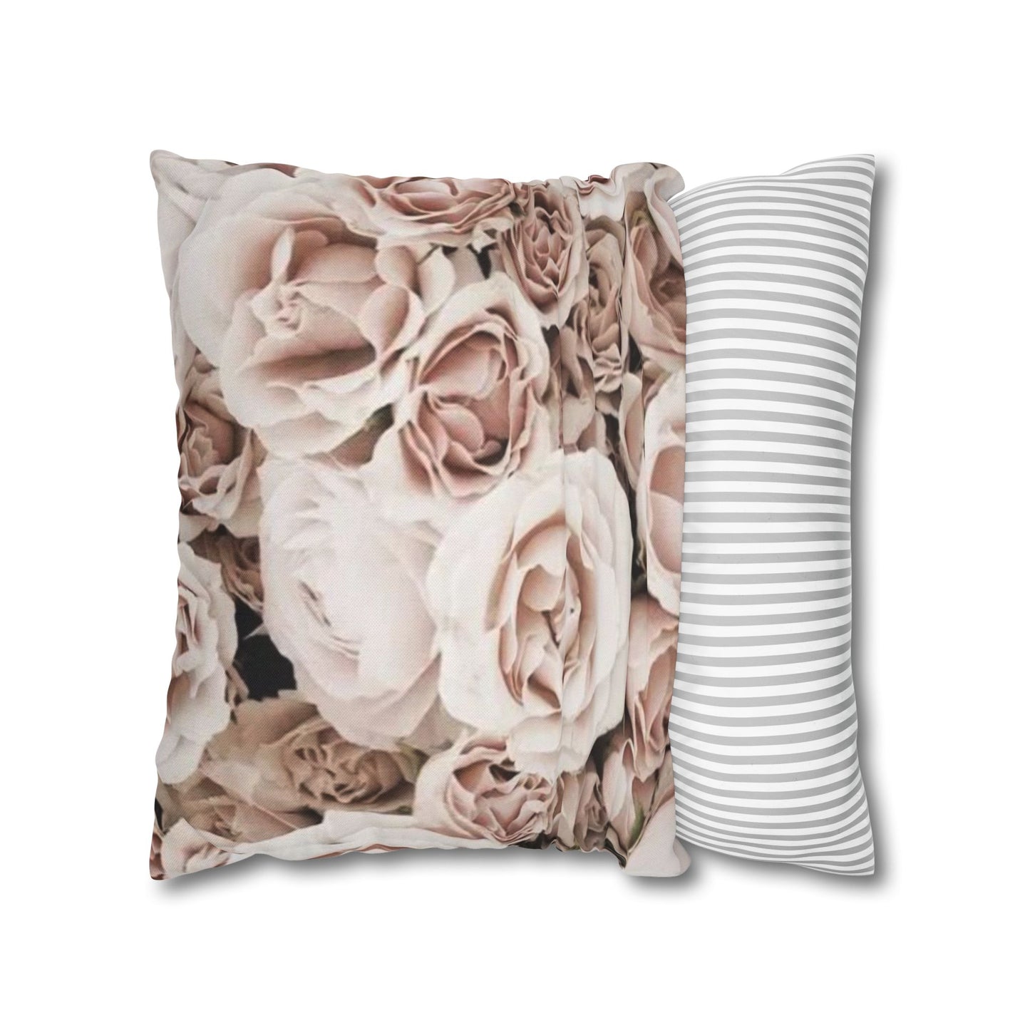 Light Pink Roses Square Pillowcase