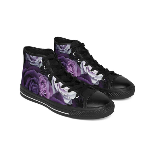 Purple Roses High Top Sneakers