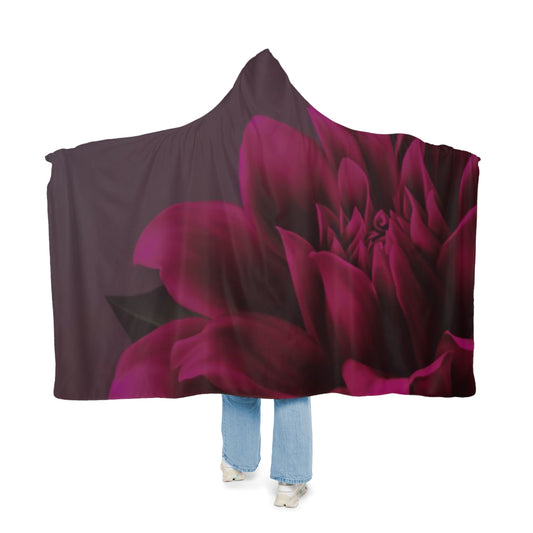 Magenta Dahlia Hood Blanket