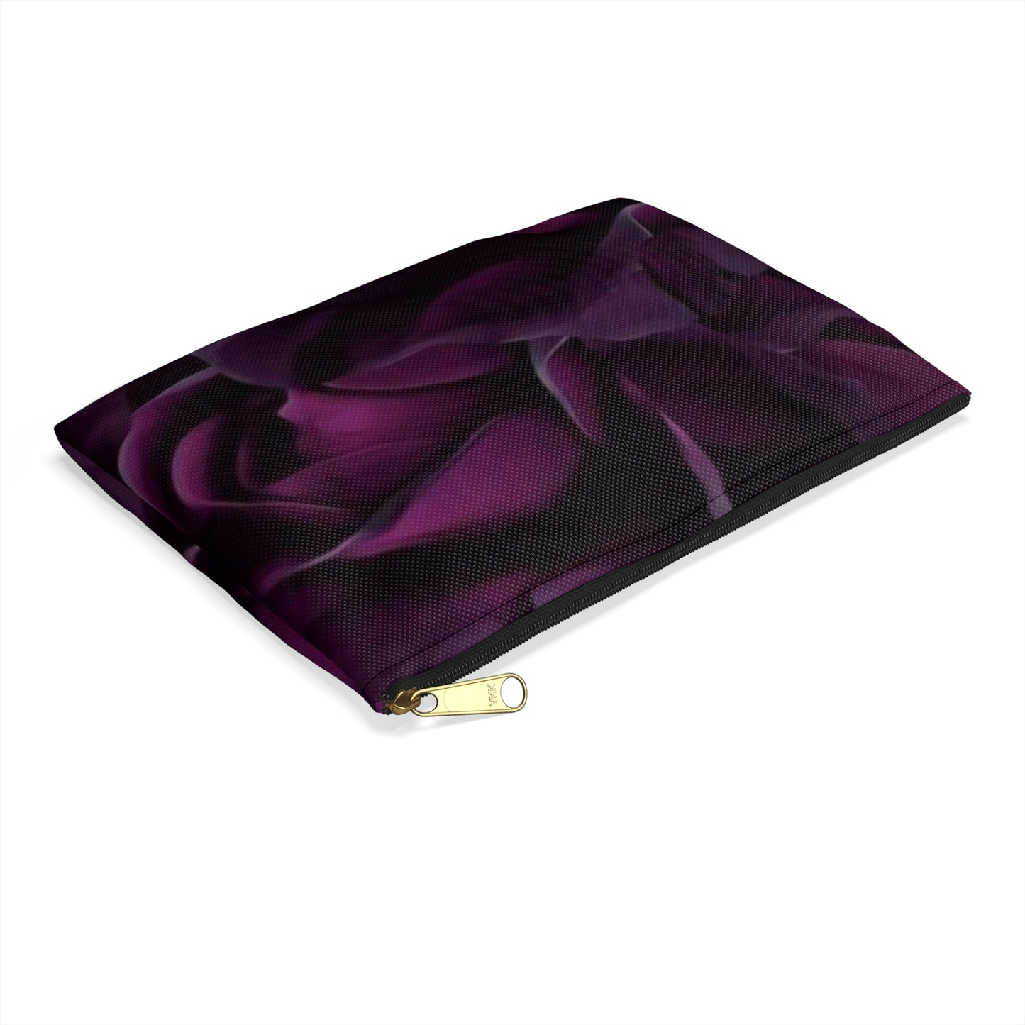 Dark Purple Floral Accessory Pouch