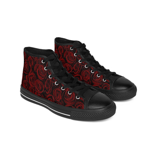 Red Roses High Top Sneakers