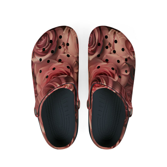 Pink Roses Foam Shoes