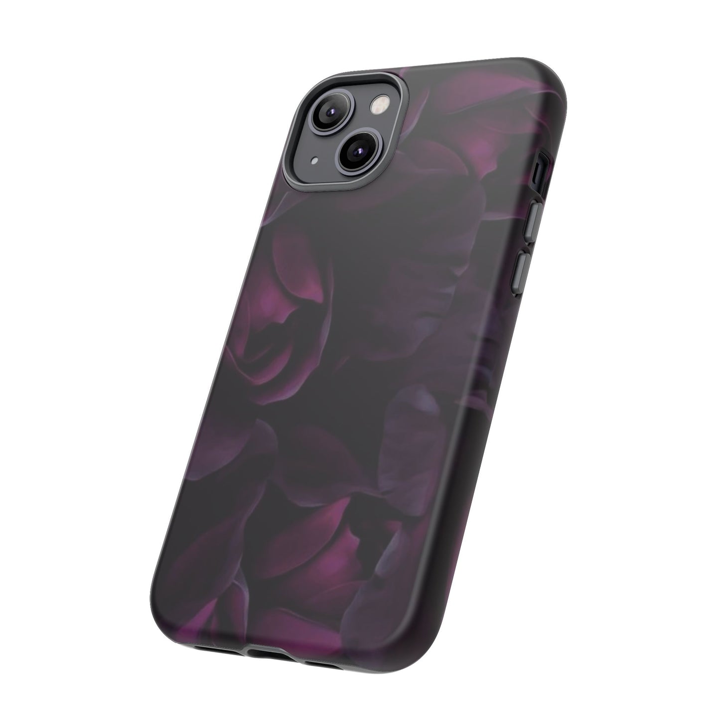 Dark Purple Floral Tough Phone Case