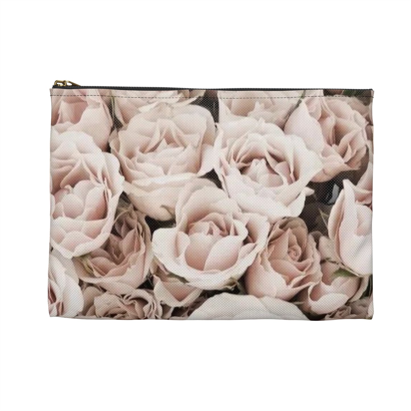 Light Pink Roses Floral Accessory Pouch – Delicate & Lovely