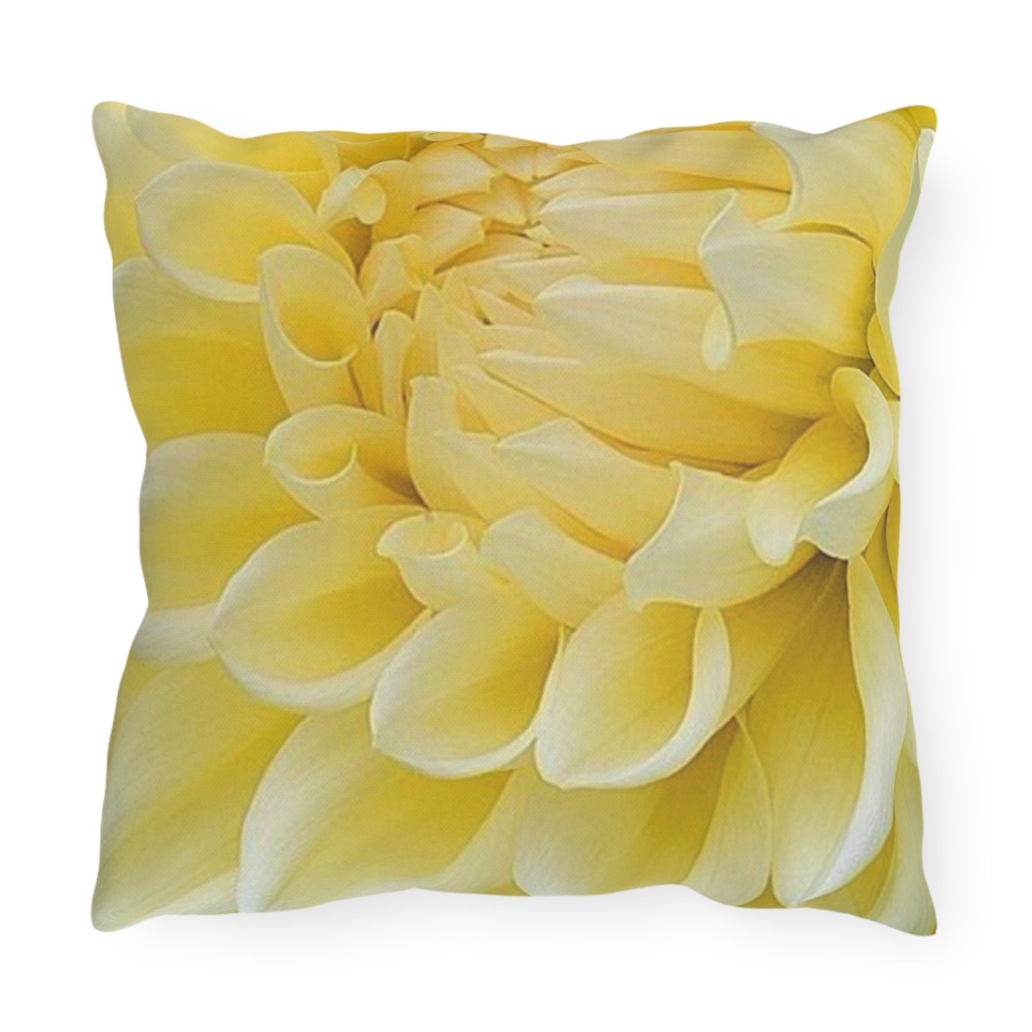 Yellow Dahlia Outdoor Pillow