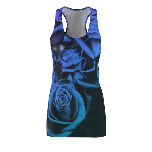 Blue Roses Racerback Dress