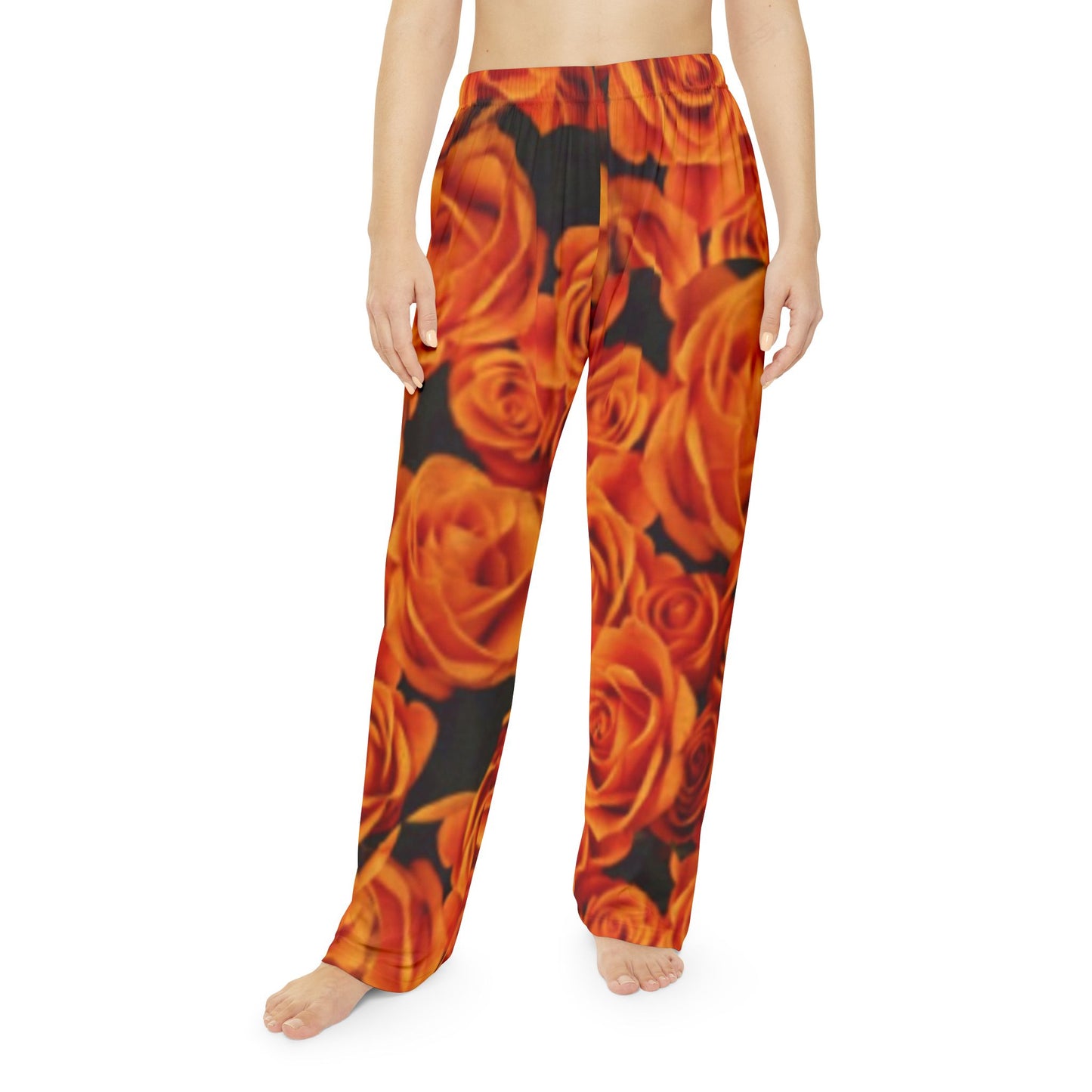 Orange Roses Pajama Pants