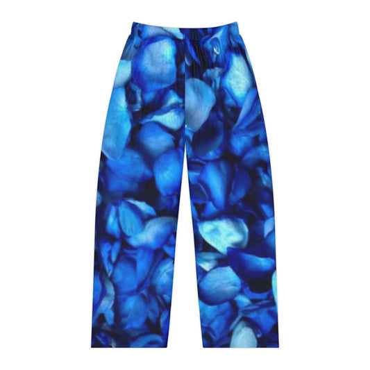 Blue Petals Cozy Floral Pajama Pant