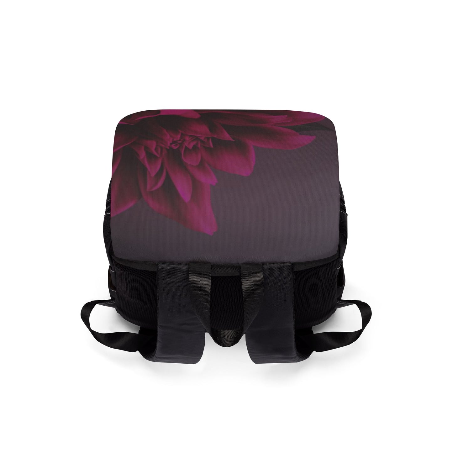 Magenta Dahlia Flap Backpack