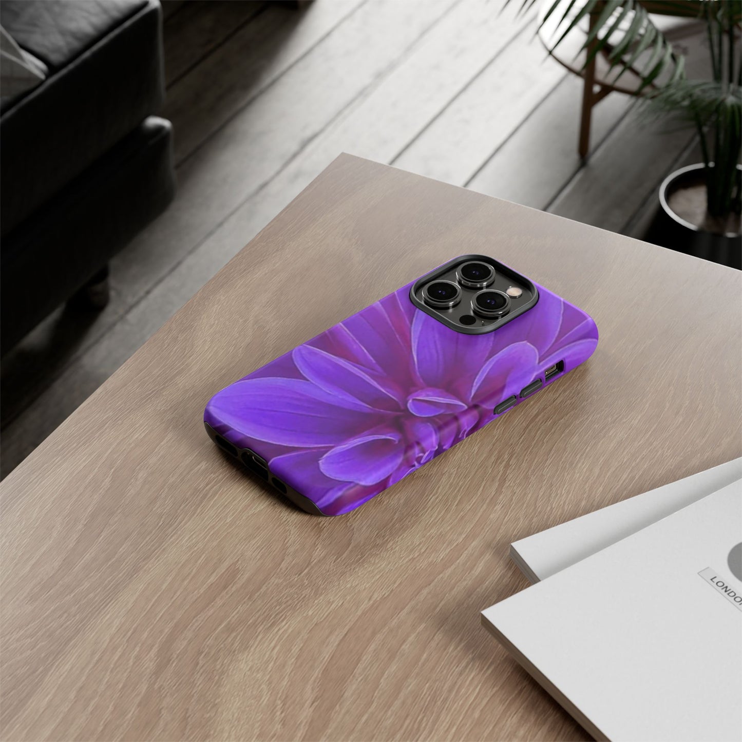 Purple Dahlia Tough Phone Case