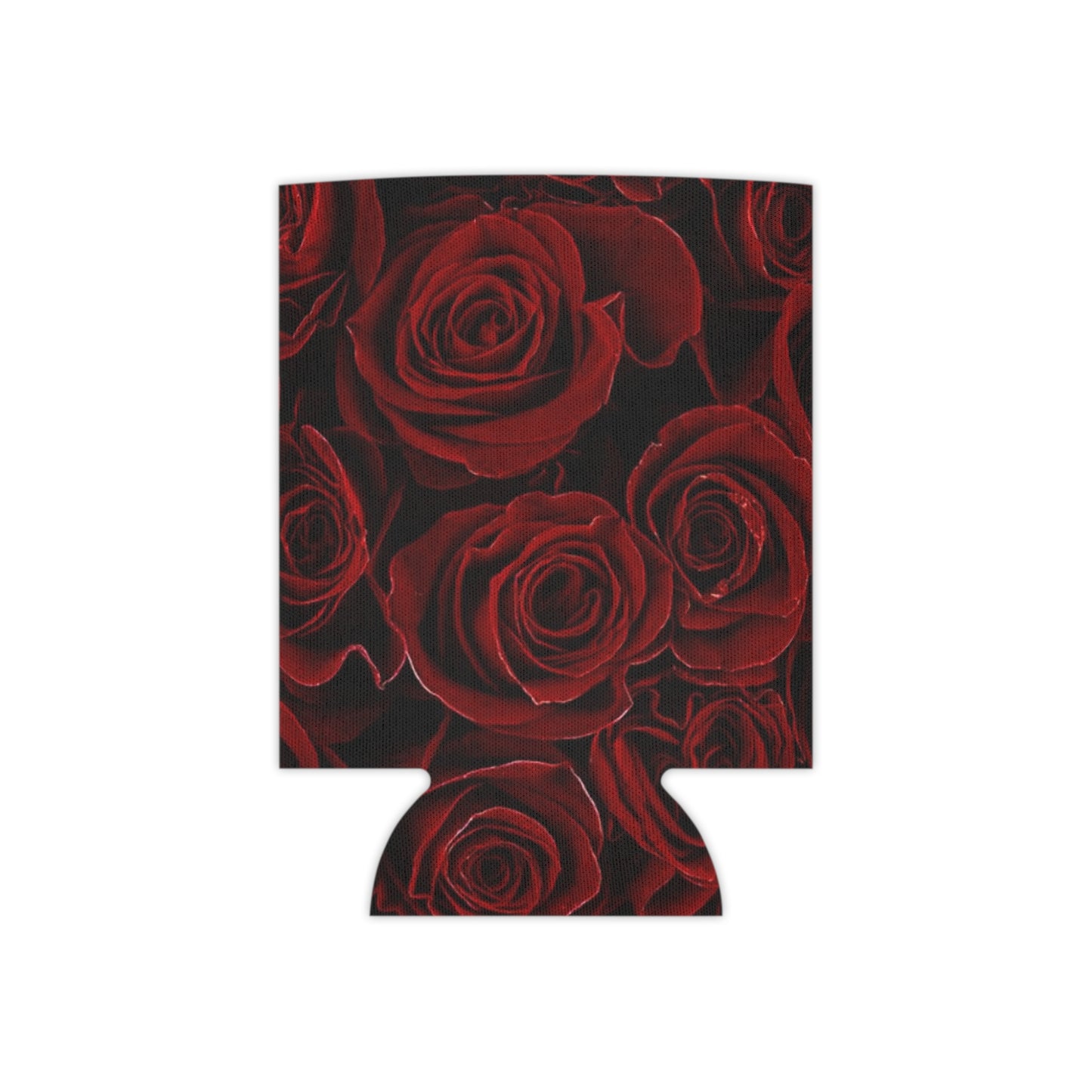 Floral Can Cooler - Red Roses Design