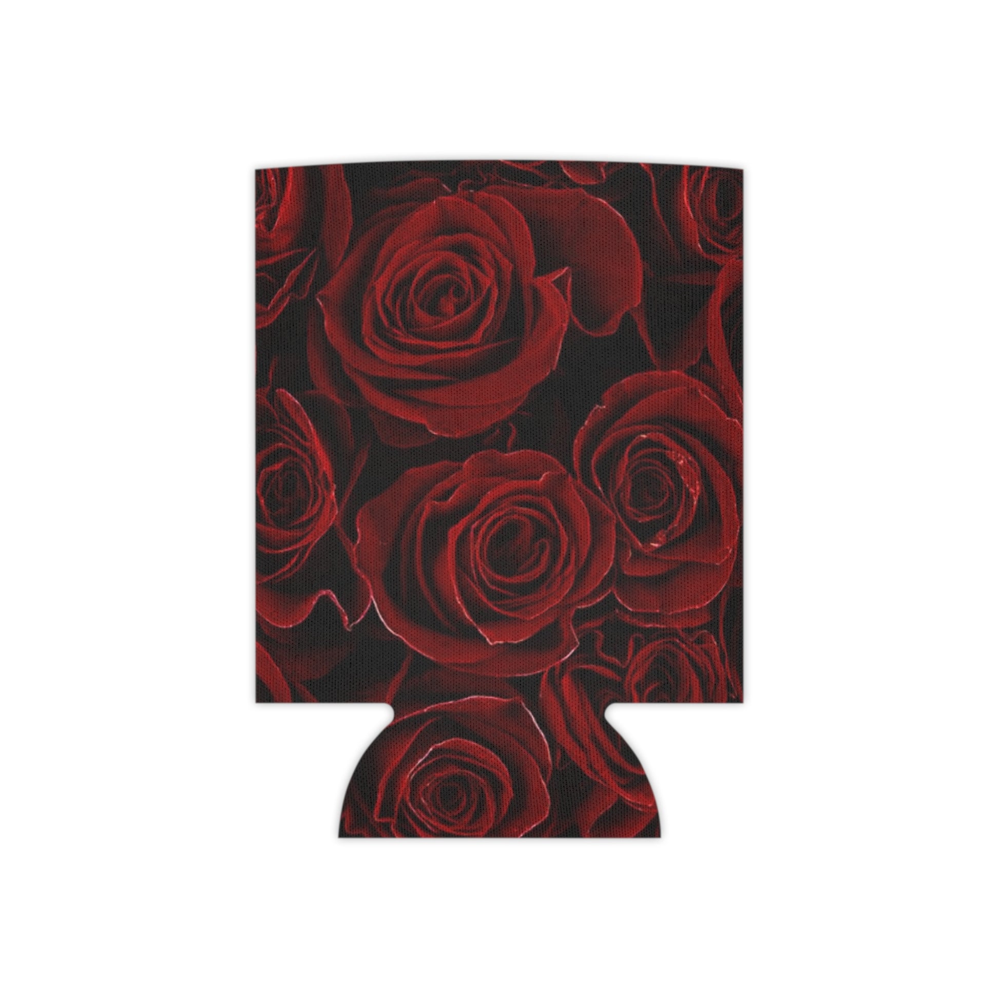 Floral Can Cooler - Red Roses Design