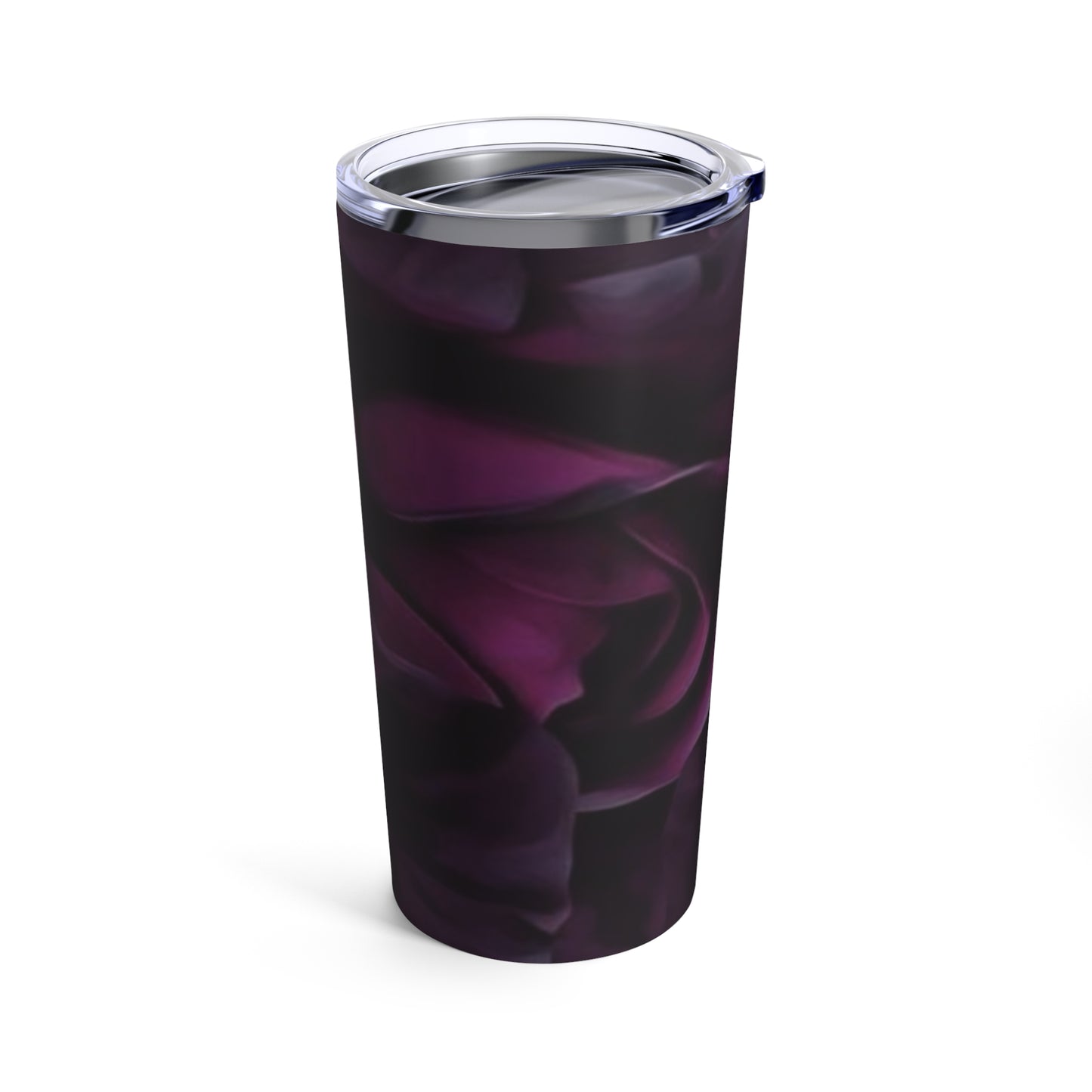 Dark Purple Floral Tumbler 20oz
