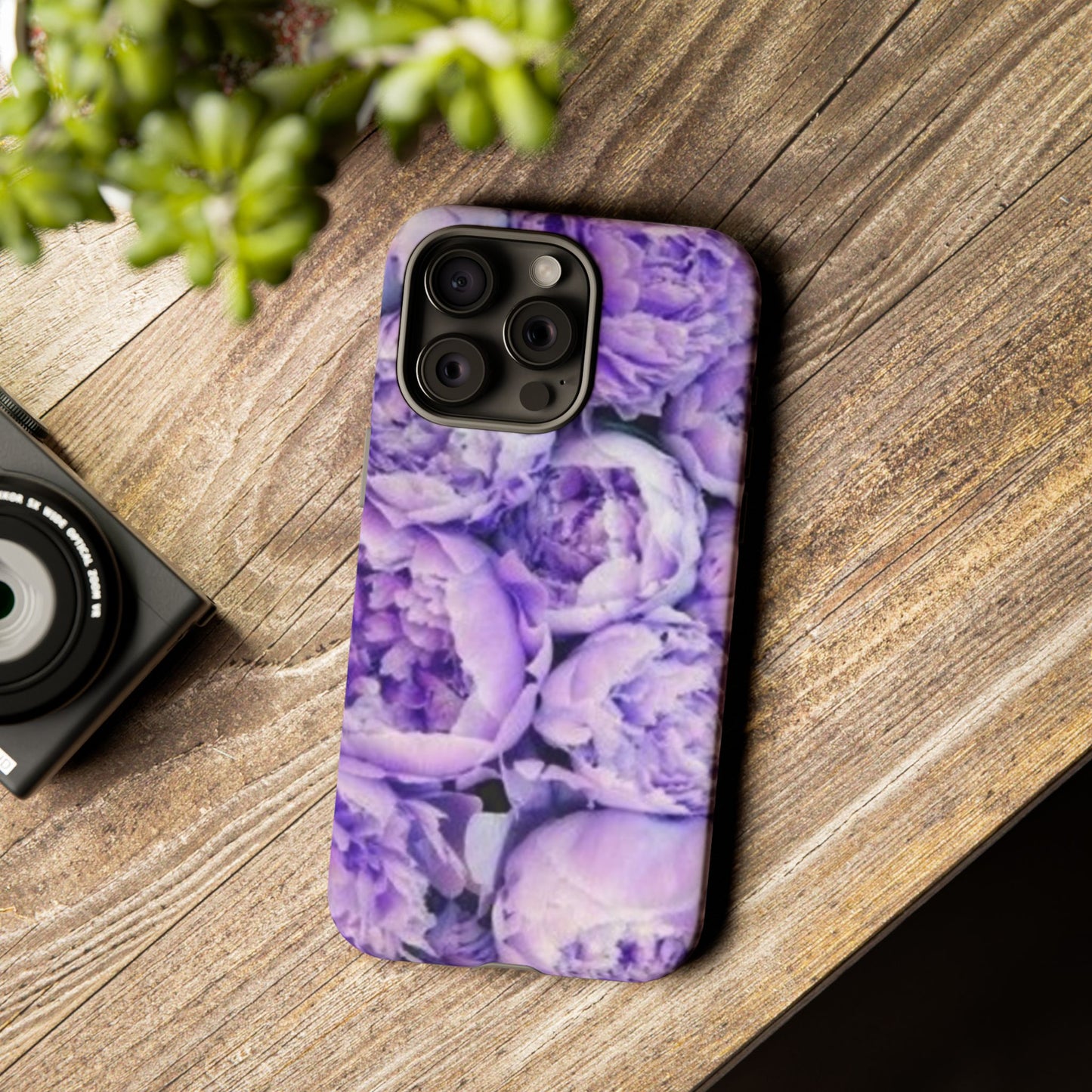 Purple Peony Tough Phone Case