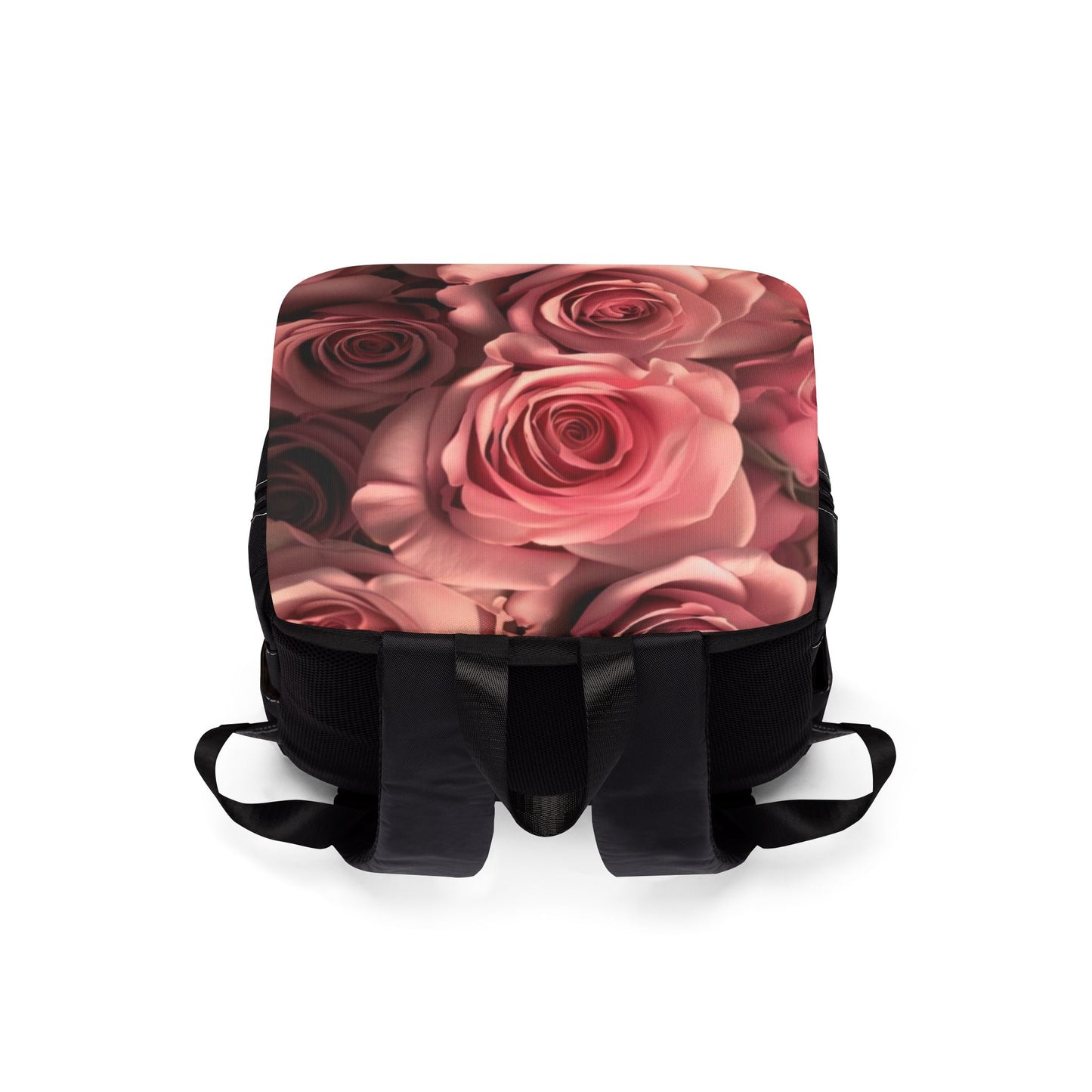 Pink Roses Flap Backpack