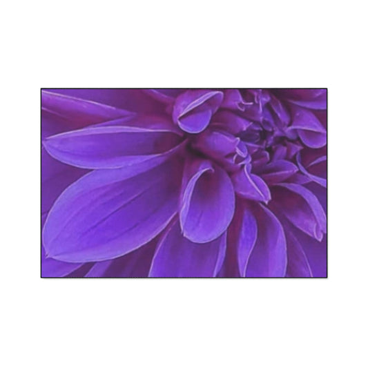 Heavy Duty Floral Floor Mat Purple Dahlia | Non-Slip Durable Rug