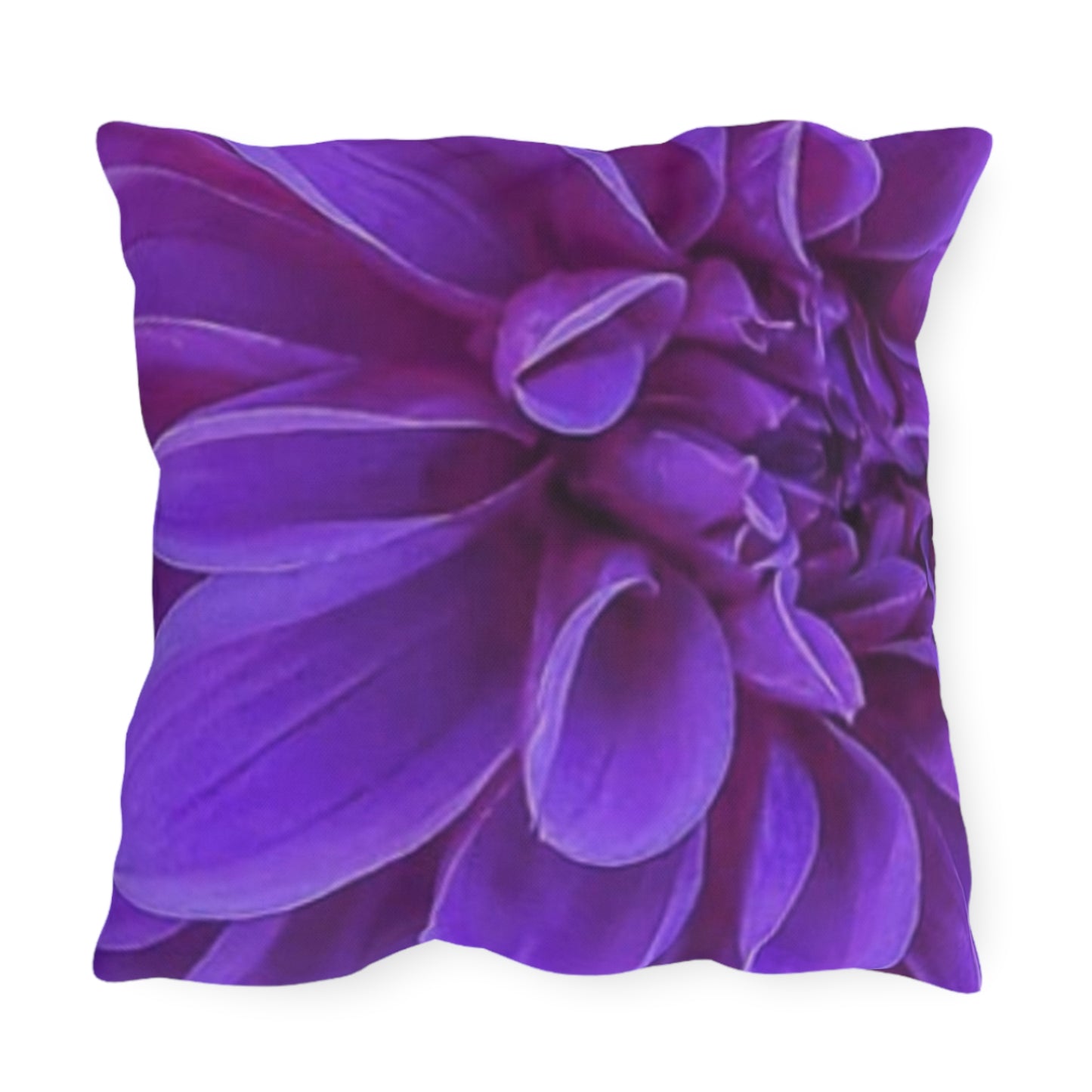 Purple Dahlia Outdoor Pillow