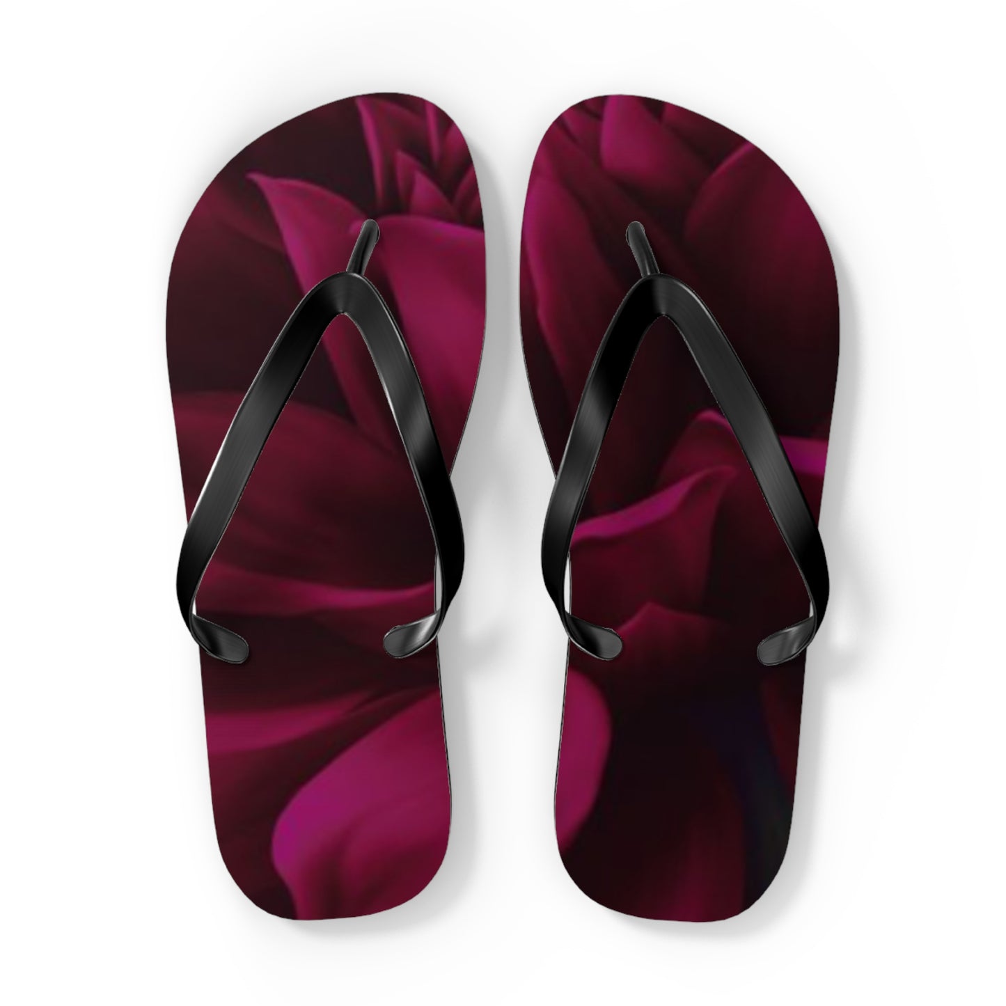Magenta Dahlia Flip Flops
