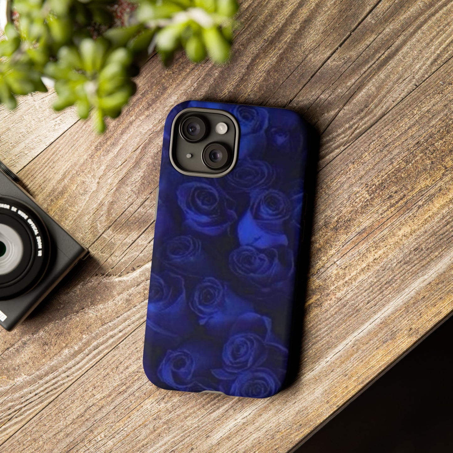 Dark Blue Roses Tough Phone Case