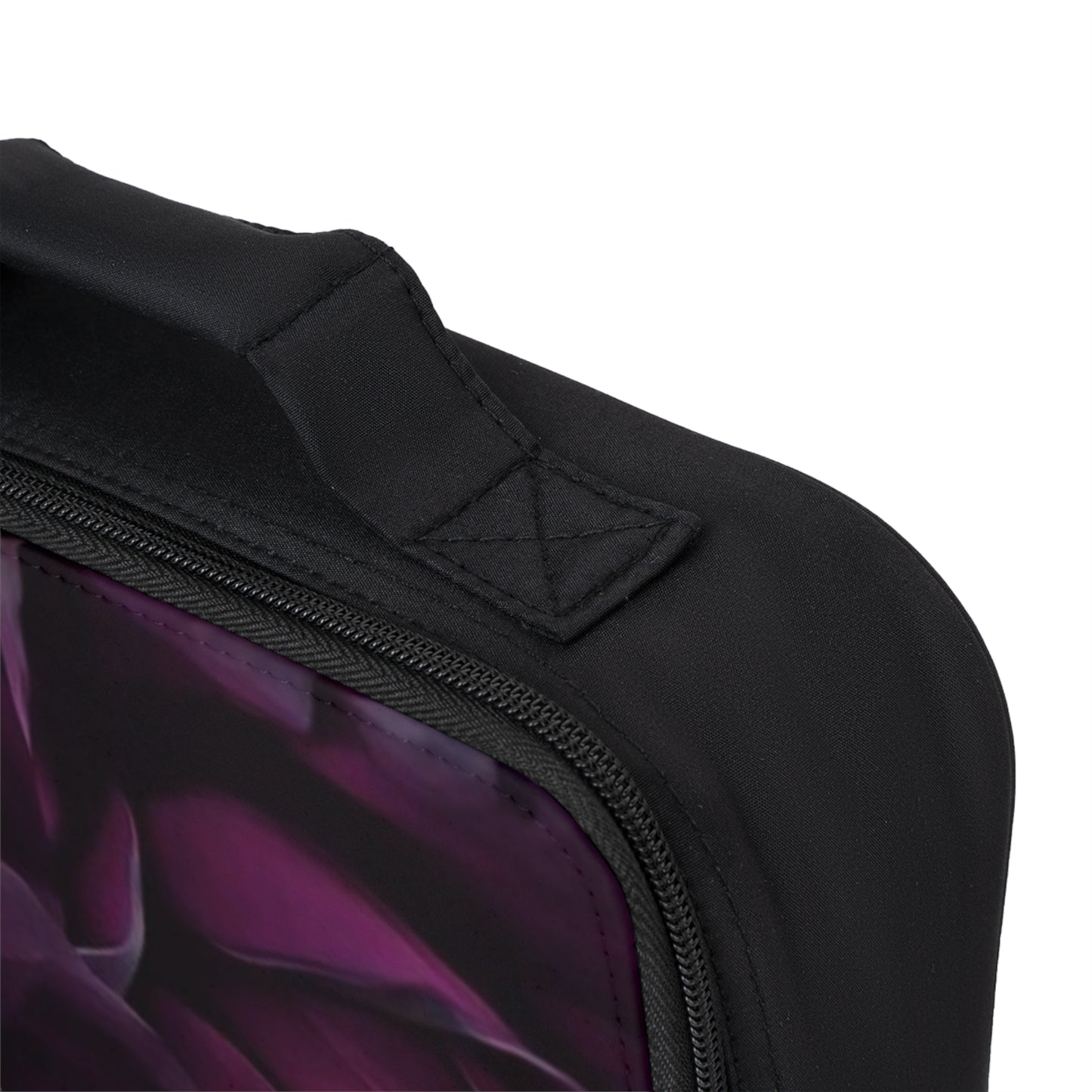 Dark Purple Floral Lunch Bag