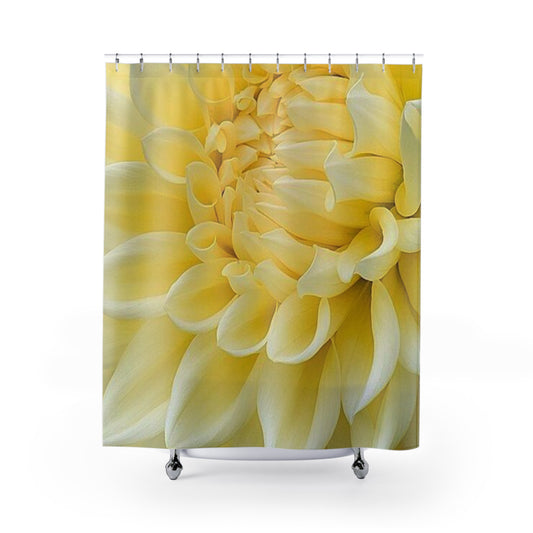 Yellow Dahlia Shower Curtain
