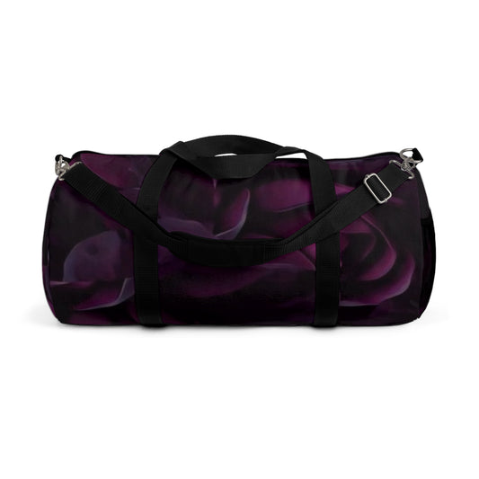 Dark Purple Floral Duffel Bag