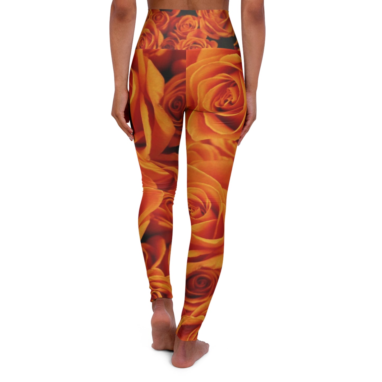 Orange Roses Exercise Leggings