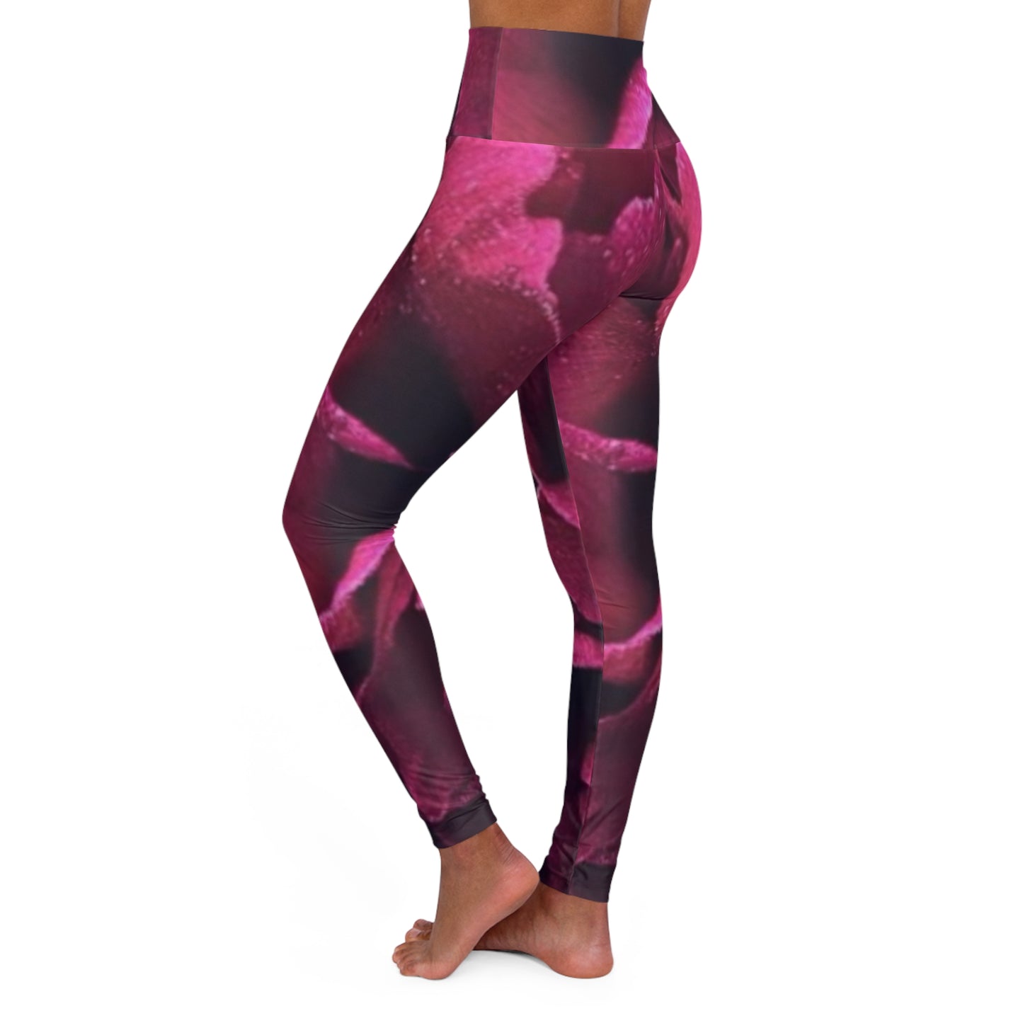 Magenta Floral Skinny Fit Legging for Gym