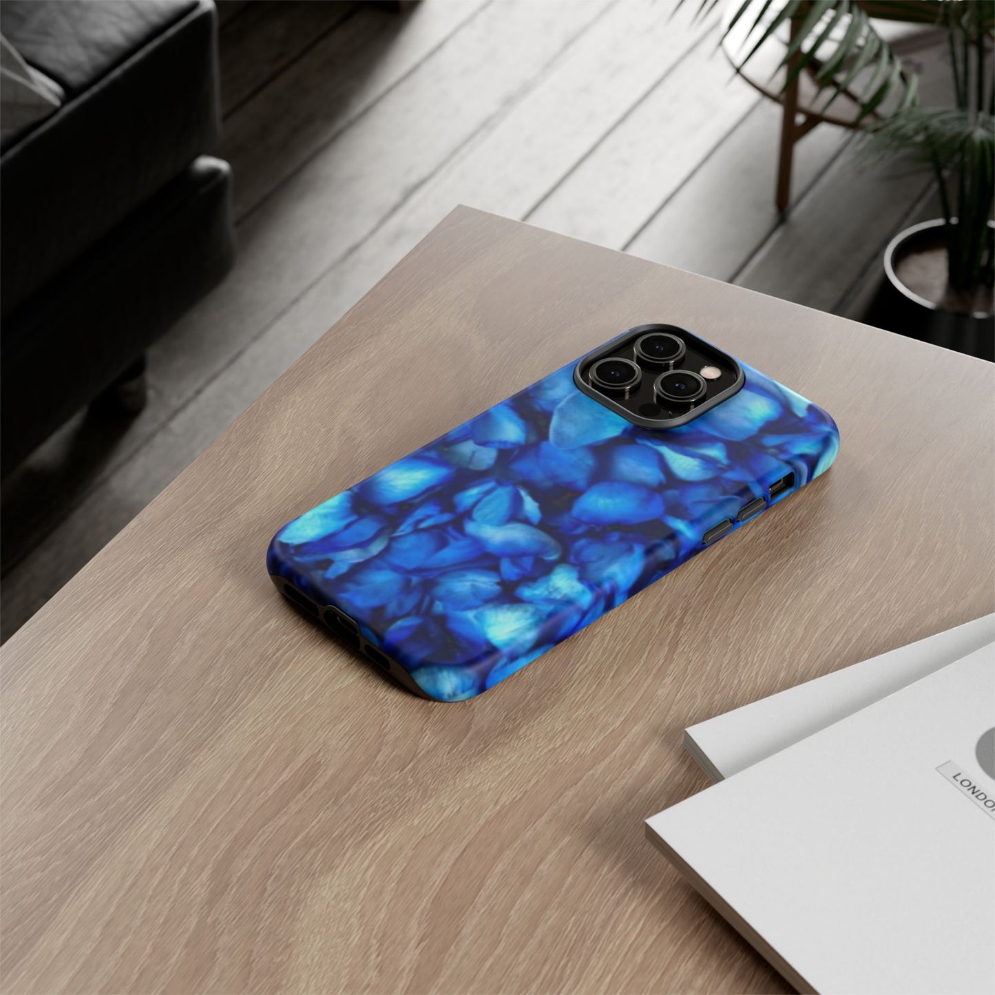 Blue Petals Tough Phone Case