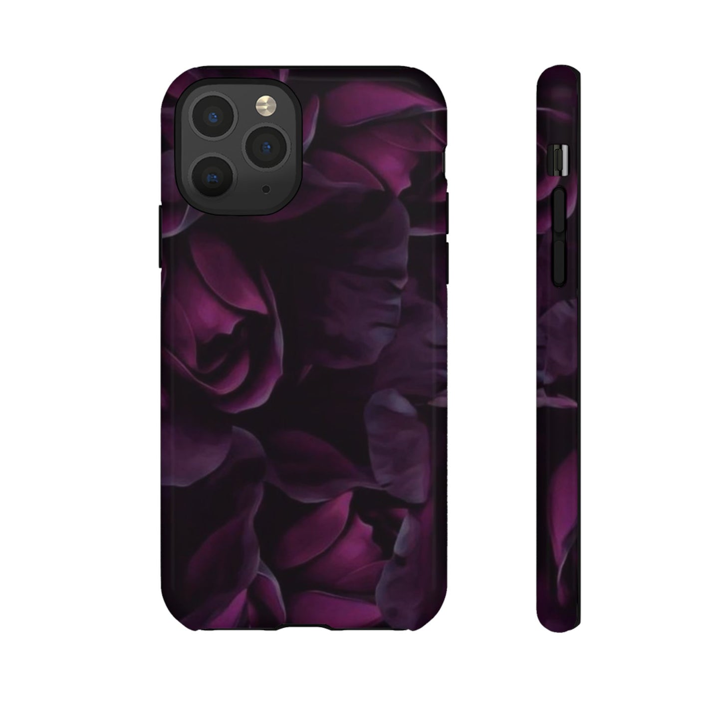 Dark Purple Floral Tough Phone Case