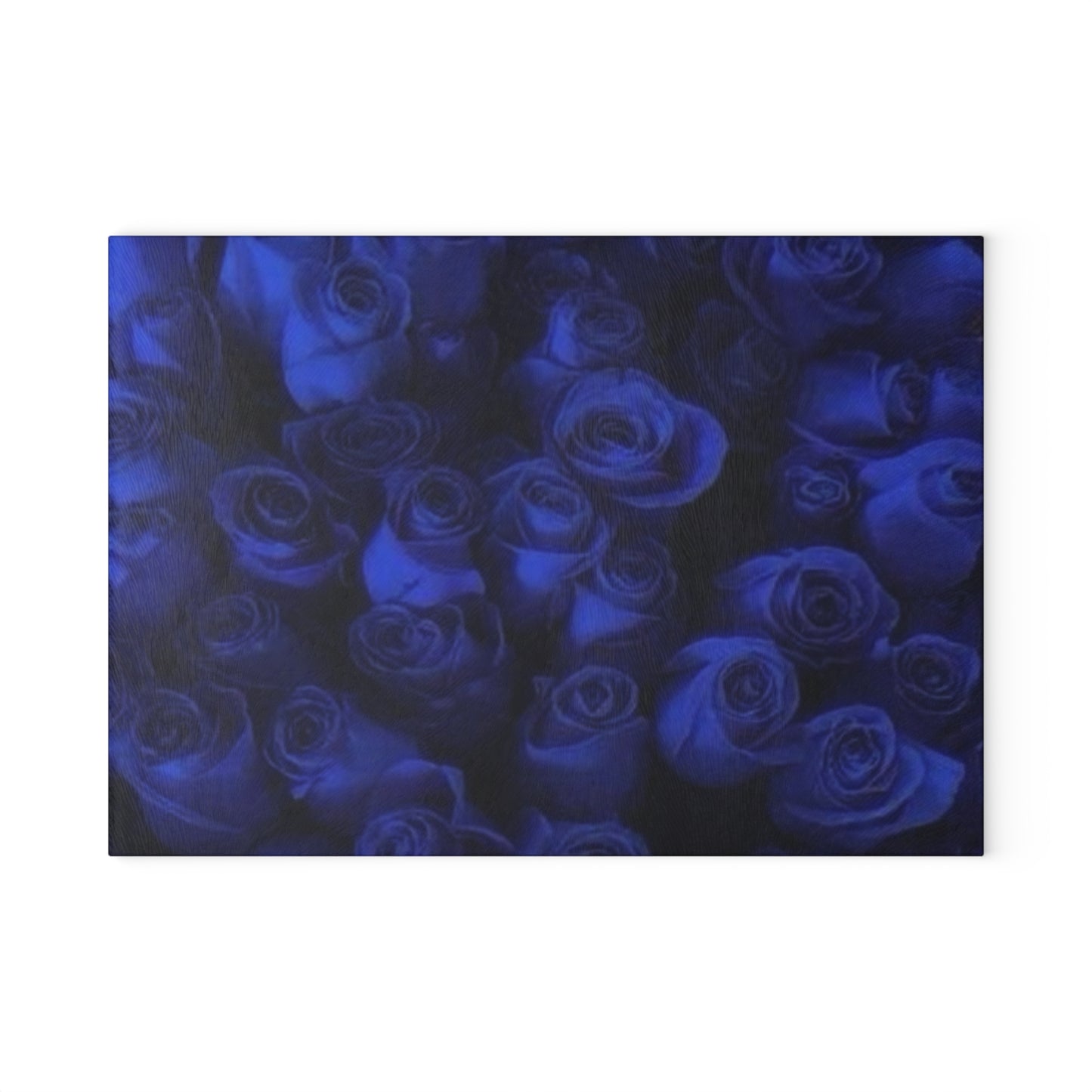 Dark Blue Roses Cutting Board