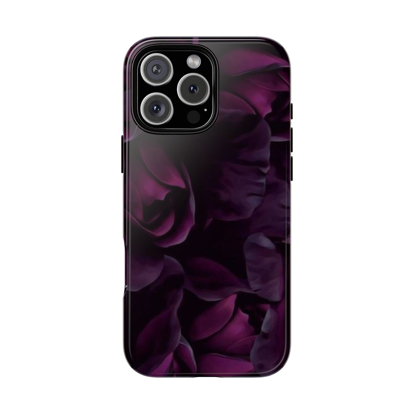 Dark Purple Floral Tough Phone Case