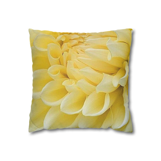 Yellow Dahlia Square Pillowcase