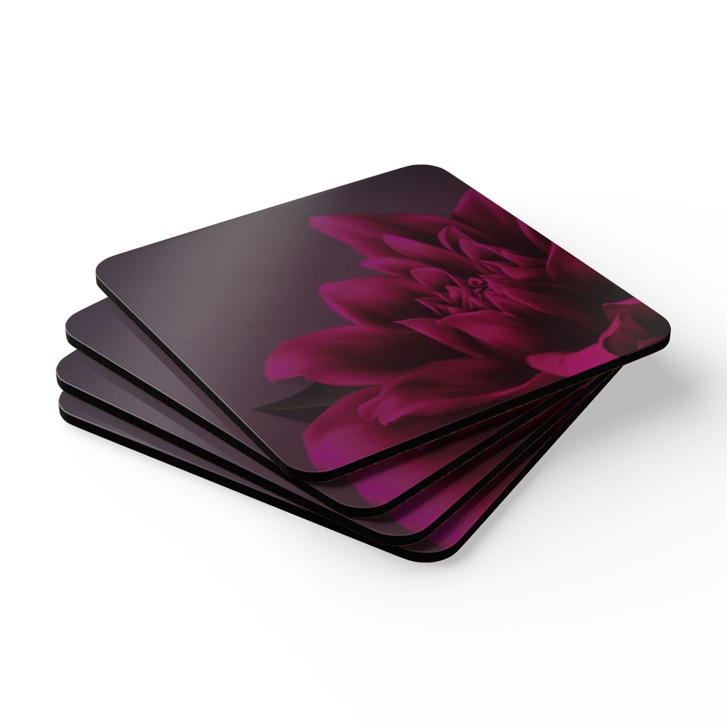 Magenta Dahlia Coaster Set