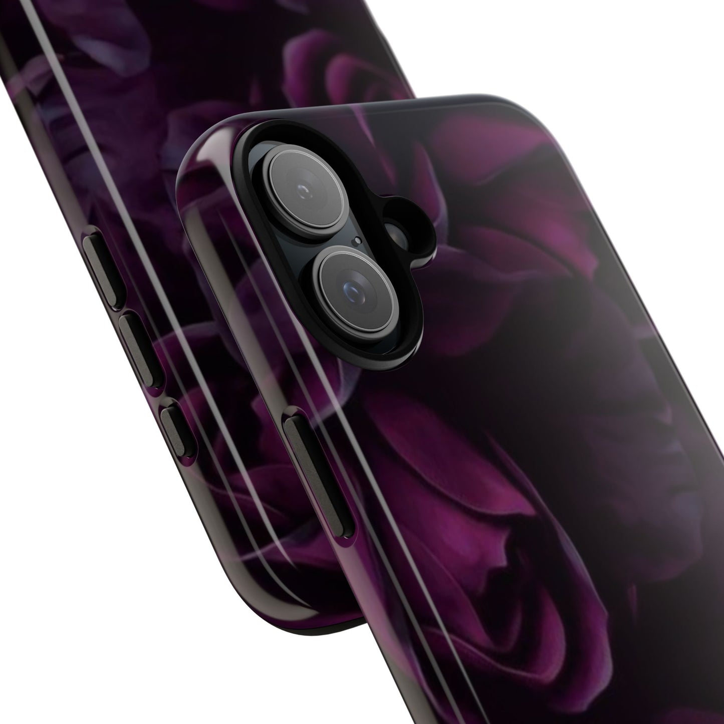 Dark Purple Floral Tough Phone Case