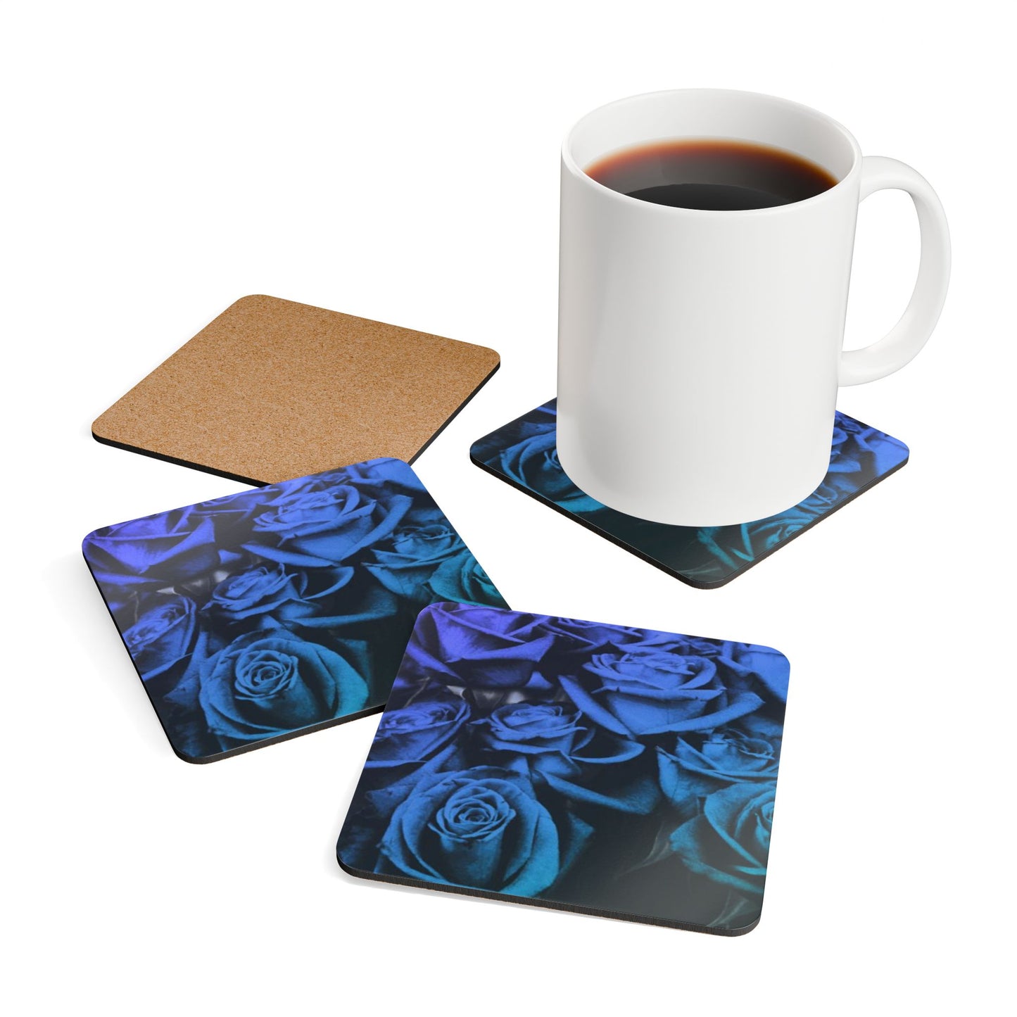 Blue Dahlia Drink Coasters For Table