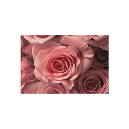 Pink Roses Outdoor Rug