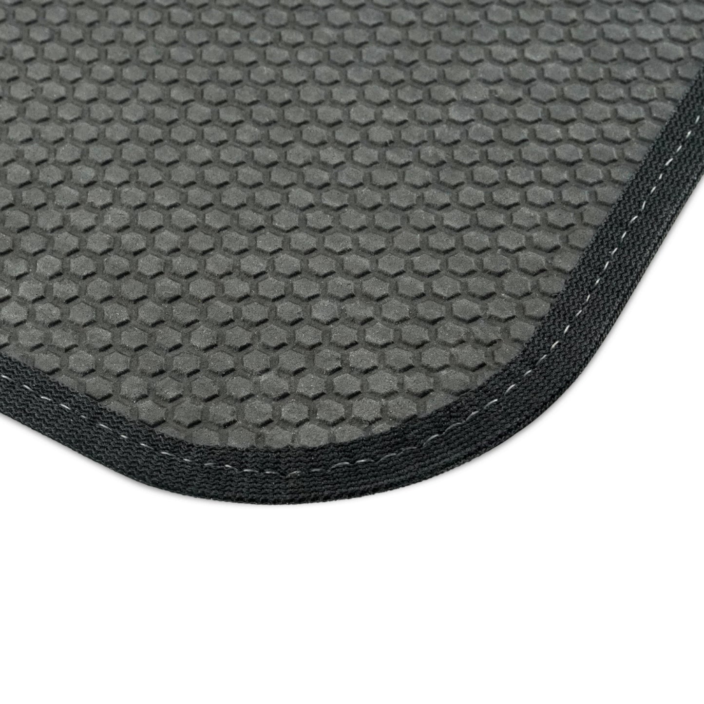 Black and White Floral Design Car Mats (2x Front)