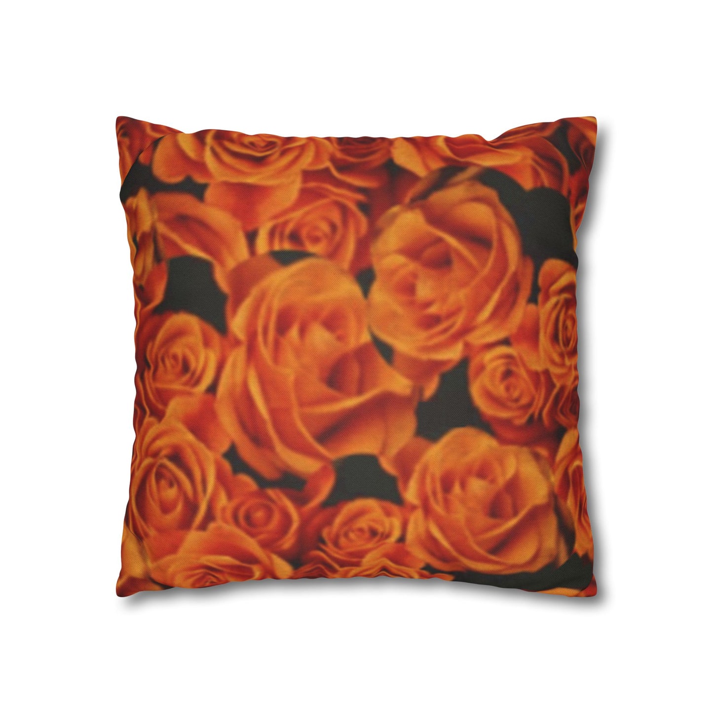 Orange Roses Square Pillowcase