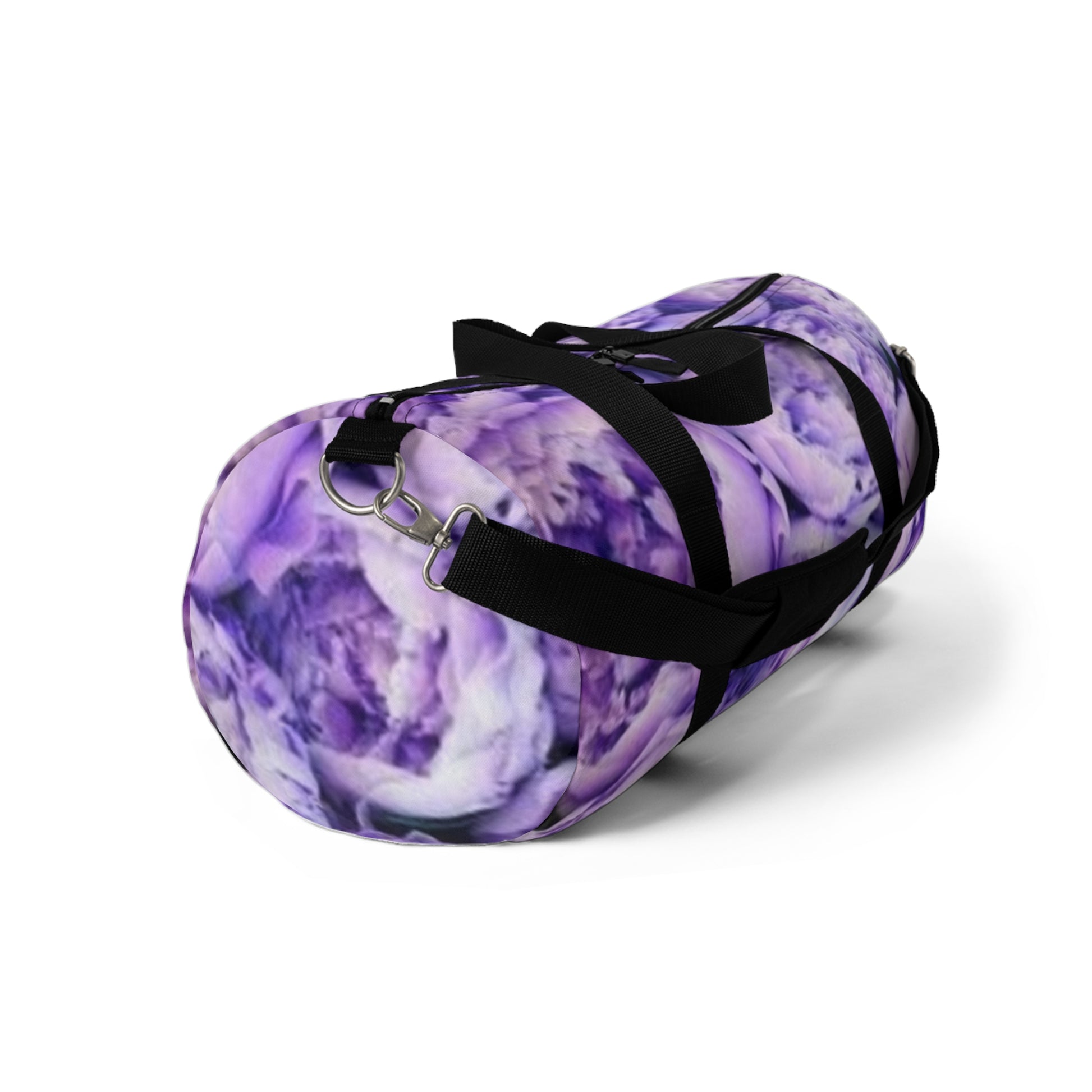 Purple Peony Floral Duffel Bag for Gym