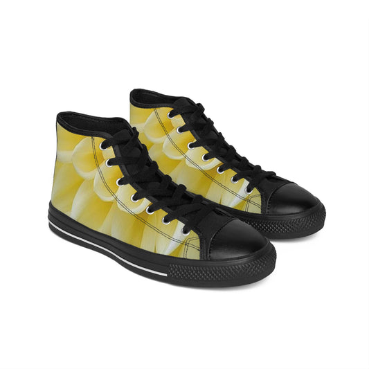 Yellow Dahlia High Top Sneakers
