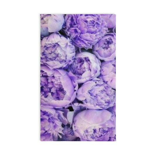 Floral Hand Towel – Purple Peony Accent