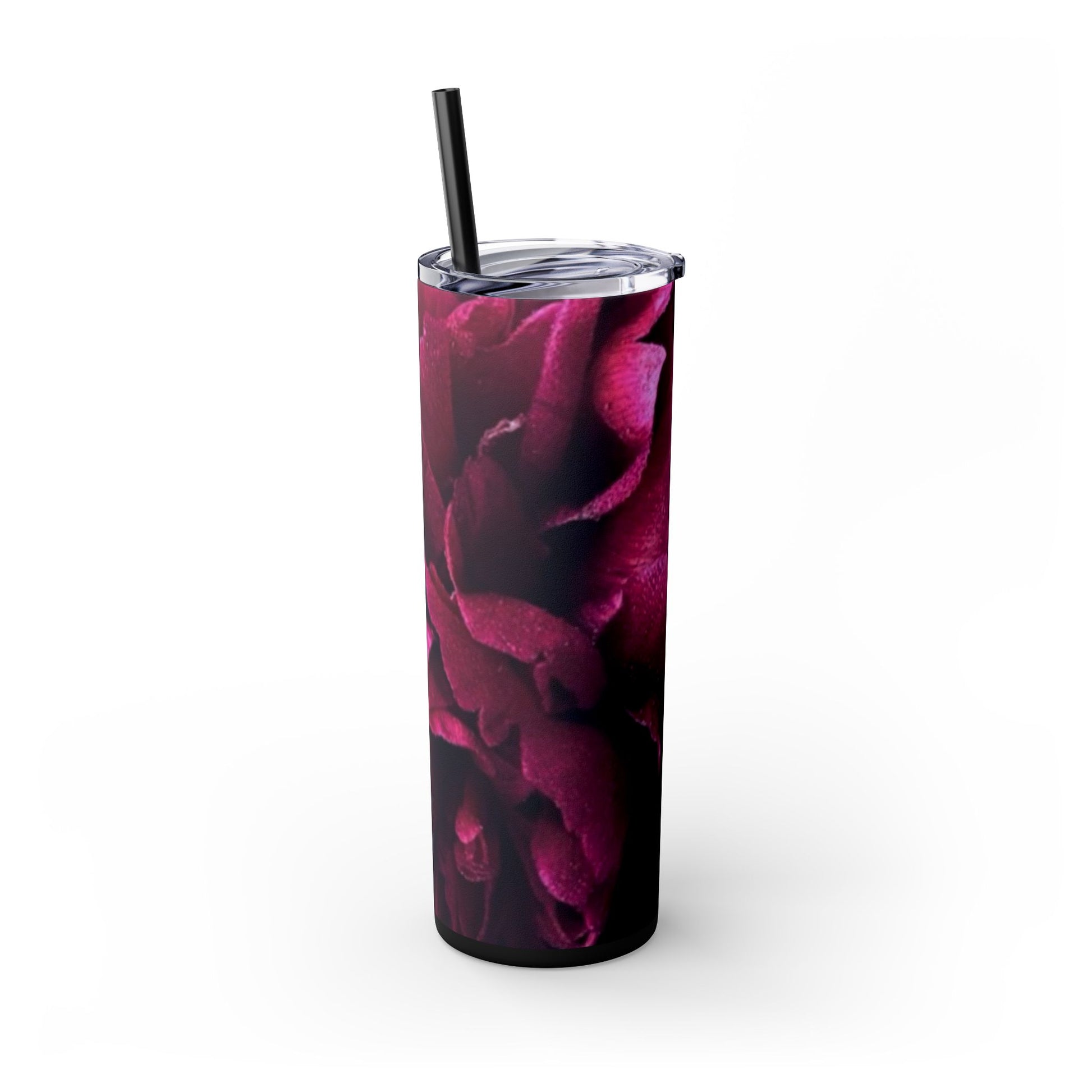 Magenta Floral Skinny Tumbler – Durable Stainless Steel 20 oz