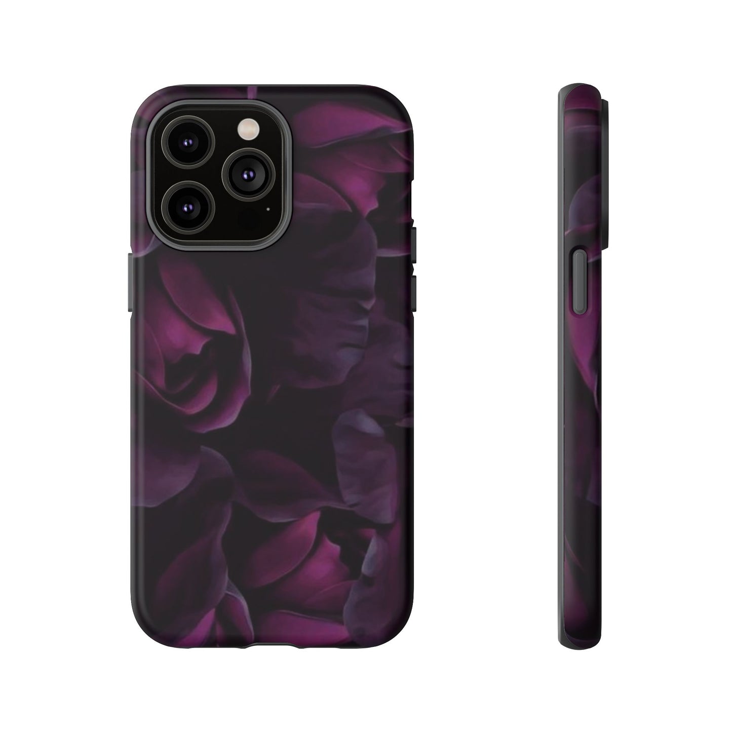 Dark Purple Floral Tough Phone Case