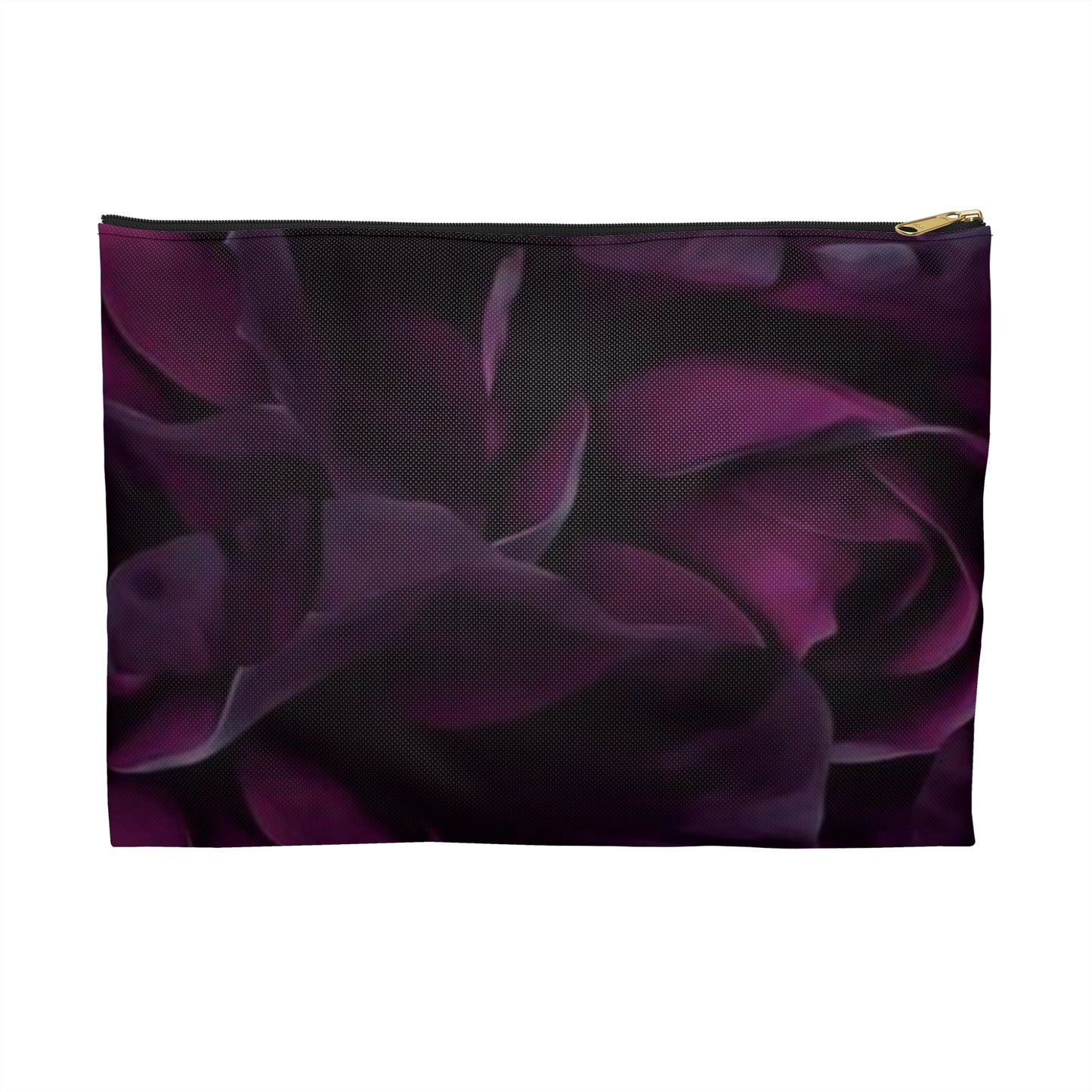 Dark Purple Floral Accessory Pouch